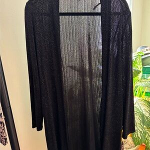 Black Sheer Glitter Kimono